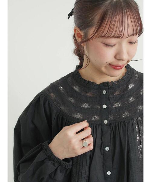 TSUHARU by Samansa Mos2（ツハルバイサマンサモスモス）の「リバーレースラウンド切替ブラウス（シャツ/ブラウス・レディース・ブラック/オフホワイト・F）」の21枚目の写真