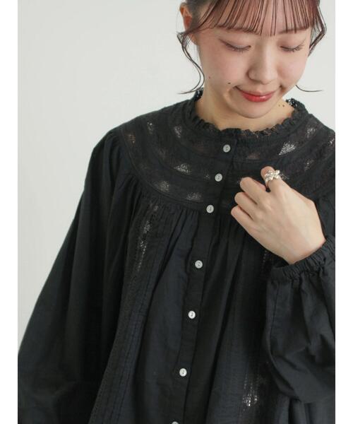 TSUHARU by Samansa Mos2（ツハルバイサマンサモスモス）の「リバーレースラウンド切替ブラウス（シャツ/ブラウス・レディース・ブラック/オフホワイト・F）」の22枚目の写真