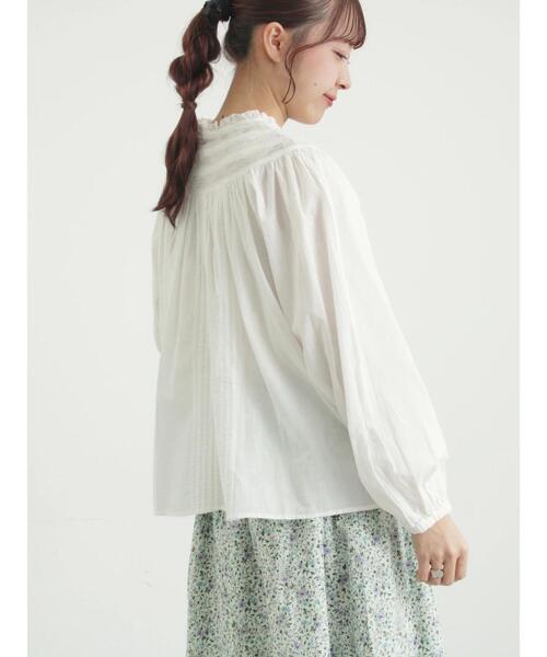 TSUHARU by Samansa Mos2（ツハルバイサマンサモスモス）の「リバーレースラウンド切替ブラウス（シャツ/ブラウス・レディース・ブラック/オフホワイト・F）」の3枚目の写真