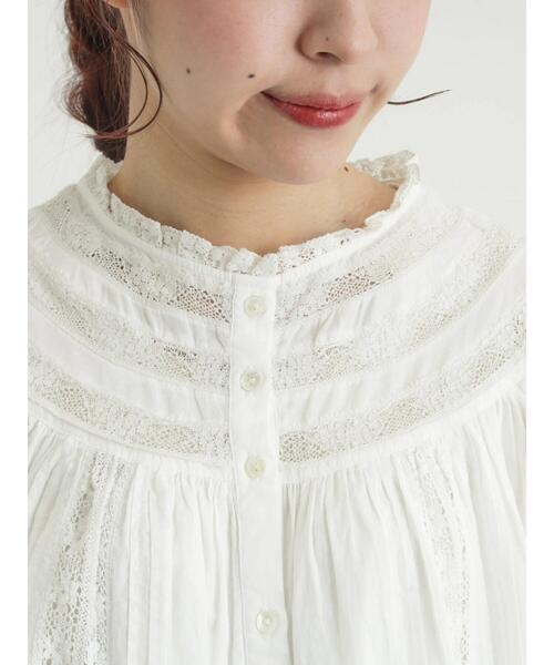 TSUHARU by Samansa Mos2（ツハルバイサマンサモスモス）の「リバーレースラウンド切替ブラウス（シャツ/ブラウス・レディース・ブラック/オフホワイト・F）」の15枚目の写真