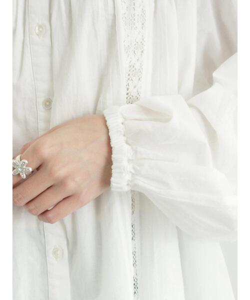 TSUHARU by Samansa Mos2（ツハルバイサマンサモスモス）の「リバーレースラウンド切替ブラウス（シャツ/ブラウス・レディース・ブラック/オフホワイト・F）」の19枚目の写真