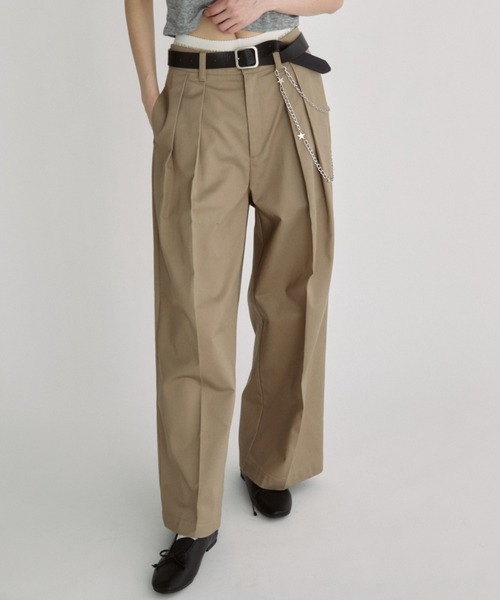 duei（デュイ）の「ハイウエストツータックチノパンツ（チノパンツ