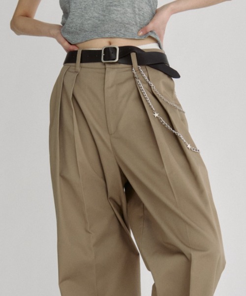 ハイウエストツータックチノパンツ（チノパンツ）｜duei（デュイ）の