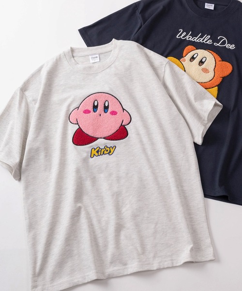 make a ray!(メイク ア レイ!)の「【71】星のカービィ ワドルディ サガラ刺繍 クルーネックTシャツ/ユニセックス/レディース/メンズ(Tシャツ/カットソー・レディース・ライトグリーン/アッシュグレー/ブラック/ネイビー・M/XL/L)」の2枚目の写真
