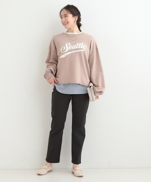 SHOO・LA・RUE(シューラルー)の「【洗濯機可/SS-LL】すらっときれい見え 大人のストレッチストレートパンツ(その他パンツ・レディース・ナチュラル/オフホワイト/ブラック・01/02/10/04/03)」の10枚目の写真