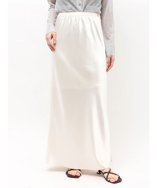 LAGUNAMOON(ラグナムーン)の「【接触冷感】スリットサテンナロースカート 【夏服】【オフィスカジュアル】(スカート・レディース・イエロー/アイボリー/ミント・MEDIUM/SMALL)」の14枚目の写真