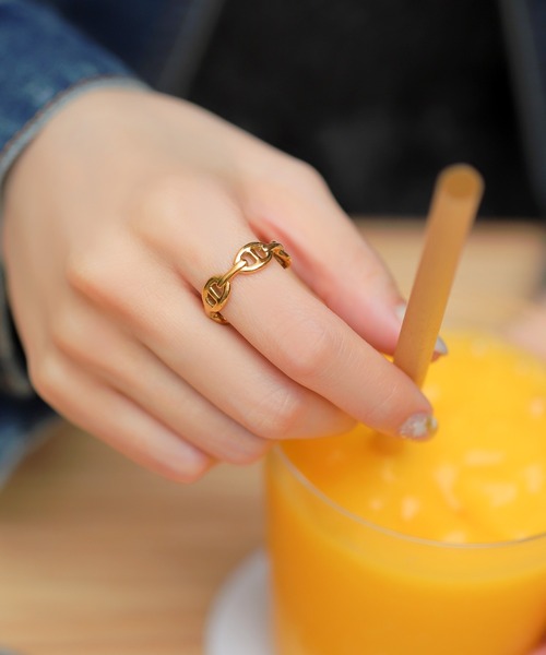 Cream dot.(クリームドット)の「【サージカルステンレス】トレンド感を上げるマリンチェーンのステンレスリング(リング・レディース・ゴールド/シルバー・12号/15号/17号/20号/9号)」の9枚目の写真