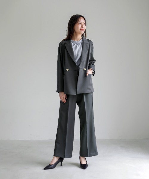 White Collection（ホワイトコレクション）の「【 ディテール映え 】ソフトツイル・袖口シャーリングフレアブラウス（シャツ/ブラウス・レディース・スモークピンク/オフホワイト/グレイッシュブルー・S/M/L）」の15枚目の写真