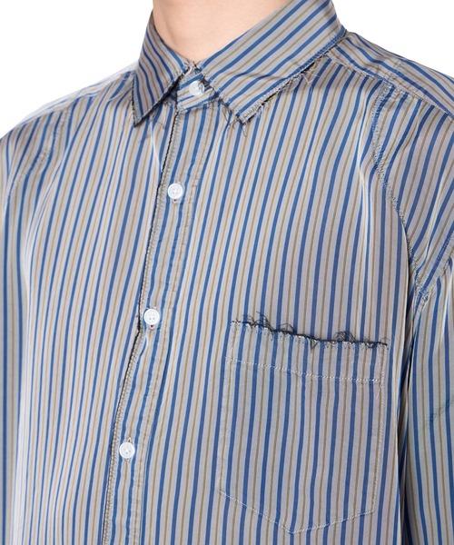 kolor(カラー)の「【kolor/カラー】26SCM-B09119 L/S SHIRT(シャツ/ブラウス・メンズ・ブラック/グレー・3/2)」の3枚目の写真