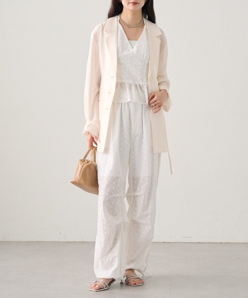 mystic（ミスティック）の「コットン刺繍ホルターネック（シャツ/ブラウス・レディース・オフホワイト/ピンク/ブラック・FREE）」の9枚目の写真