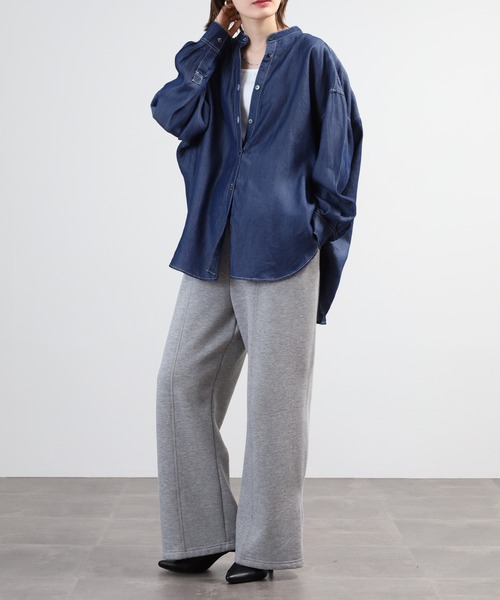 hunch（ハンチ）の「hunch テンセルデニムオーバーシャツ 長袖（シャツ/ブラウス・レディース・ブルー/グレー/ホワイト/ブルー系その他・FREE）」の21枚目の写真