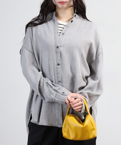 hunch（ハンチ）の「hunch テンセルデニムオーバーシャツ 長袖（シャツ/ブラウス・レディース・ブルー/グレー/ホワイト/ブルー系その他・FREE）」の12枚目の写真