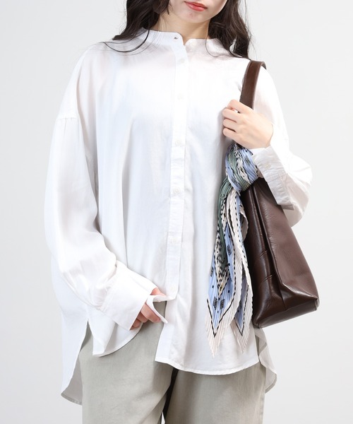 hunch（ハンチ）の「hunch テンセルデニムオーバーシャツ 長袖（シャツ/ブラウス・レディース・ブルー/グレー/ホワイト/ブルー系その他・FREE）」の5枚目の写真