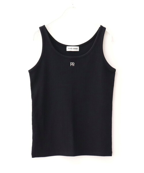 fredy emue（フレディエミュ）の「FR刺繍タンクトップ（タンクトップ・レディース・ブラック/ライトグレー/チャコールグレー/オフホワイト・38）」の7枚目の写真