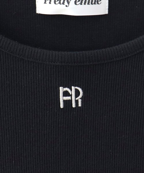 fredy emue（フレディエミュ）の「FR刺繍タンクトップ（タンクトップ・レディース・ブラック/ライトグレー/チャコールグレー/オフホワイト・38）」の9枚目の写真