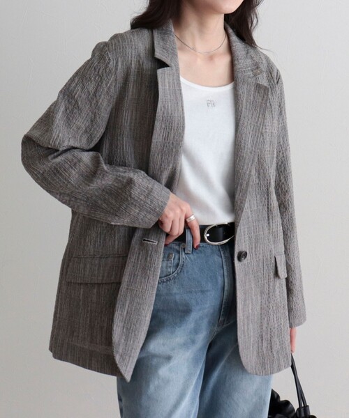 fredy emue（フレディエミュ）の「FR刺繍タンクトップ（タンクトップ・レディース・ブラック/ライトグレー/チャコールグレー/オフホワイト・38）」の11枚目の写真