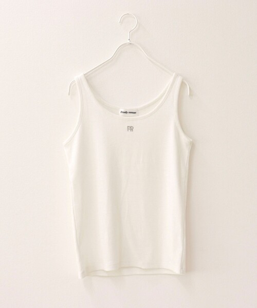 fredy emue（フレディエミュ）の「FR刺繍タンクトップ（タンクトップ・レディース・ブラック/ライトグレー/チャコールグレー/オフホワイト・38）」の12枚目の写真