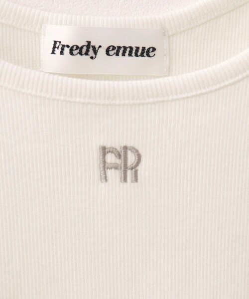 fredy emue（フレディエミュ）の「FR刺繍タンクトップ（タンクトップ・レディース・ブラック/ライトグレー/チャコールグレー/オフホワイト・38）」の13枚目の写真