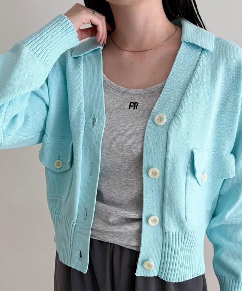 fredy emue（フレディエミュ）の「FR刺繍タンクトップ（タンクトップ・レディース・ブラック/ライトグレー/チャコールグレー/オフホワイト・38）」の15枚目の写真