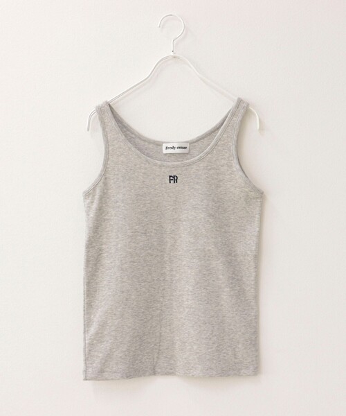 fredy emue（フレディエミュ）の「FR刺繍タンクトップ（タンクトップ・レディース・ブラック/ライトグレー/チャコールグレー/オフホワイト・38）」の19枚目の写真