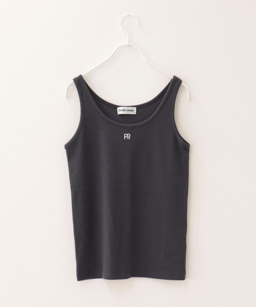 fredy emue（フレディエミュ）の「FR刺繍タンクトップ（タンクトップ・レディース・ブラック/ライトグレー/チャコールグレー/オフホワイト・38）」の21枚目の写真