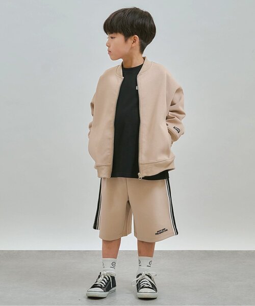 b・ROOM（ビールーム）の「【セットアップ対応・スクール対応】さらっと羽織れるブルゾン（ブルゾン・キッズ・ブラック/ブルーグレー/グレイッシュベージュ・110cm/100cm/150cm/140cm/120cm/130cm）」の15枚目の写真