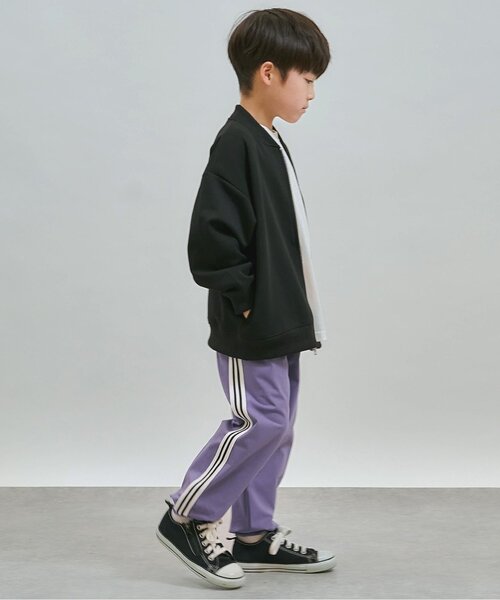 b・ROOM（ビールーム）の「【セットアップ対応・スクール対応】さらっと羽織れるブルゾン（ブルゾン・キッズ・ブラック/ブルーグレー/グレイッシュベージュ・110cm/100cm/150cm/140cm/120cm/130cm）」の22枚目の写真