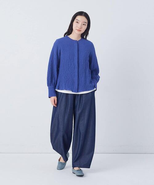 conges payes ADIEU TRISTESSE(コンジェ ペイエ アデュートリステス)の「ワッフルラウンドカラーシャツ(シャツ/ブラウス・レディース・ベージュ系その他/ブラック系その他/ブルー系その他・38)」の21枚目の写真