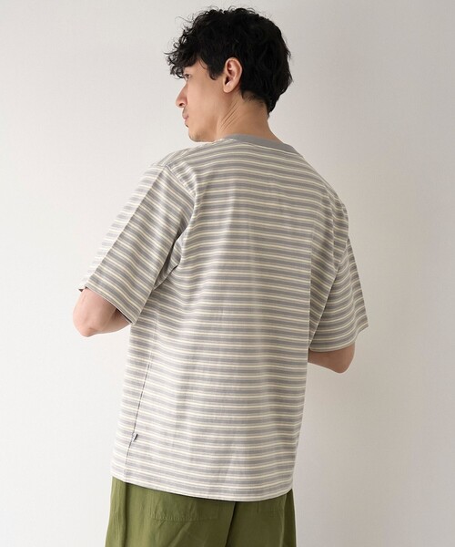 coen(コーエン)の「RepurヘビーコットンボーダーTシャツ【抗菌性、消臭性】(Tシャツ/カットソー・メンズ・グレー/ダークグレー/ブラウン・S/M/L/XL)」の12枚目の写真