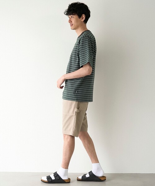 coen(コーエン)の「RepurヘビーコットンボーダーTシャツ【抗菌性、消臭性】(Tシャツ/カットソー・メンズ・グレー/ダークグレー/ブラウン・S/M/L/XL)」の14枚目の写真
