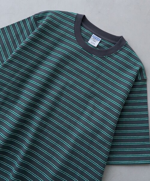 coen(コーエン)の「RepurヘビーコットンボーダーTシャツ【抗菌性、消臭性】(Tシャツ/カットソー・メンズ・グレー/ダークグレー/ブラウン・S/M/L/XL)」の19枚目の写真