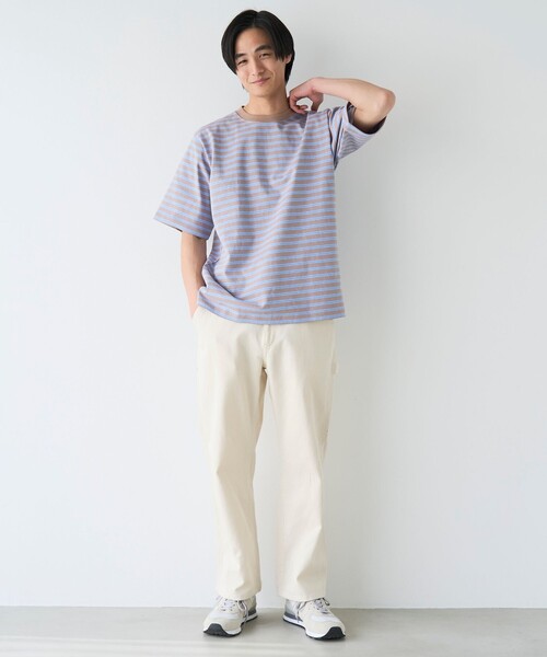 coen(コーエン)の「RepurヘビーコットンボーダーTシャツ【抗菌性、消臭性】(Tシャツ/カットソー・メンズ・グレー/ダークグレー/ブラウン・S/M/L/XL)」の22枚目の写真
