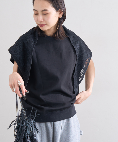 LAYAS(レイヤーズ)の「【LAYAS/レイヤーズ】BACK LACE N/S P/O(Tシャツ/カットソー・レディース・ホワイト/ブラック・FREE)」の22枚目の写真