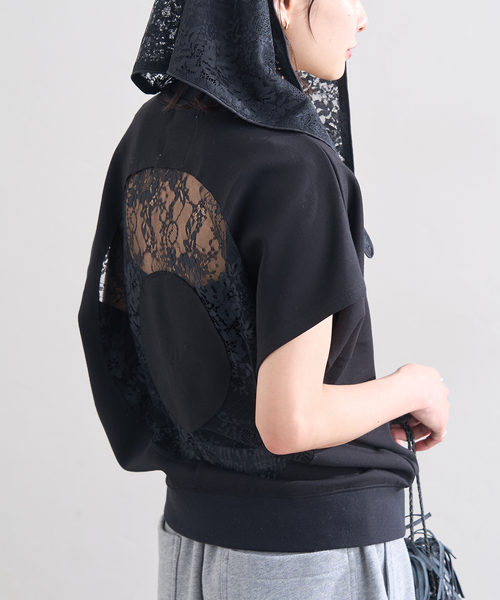 LAYAS(レイヤーズ)の「【LAYAS/レイヤーズ】BACK LACE N/S P/O(Tシャツ/カットソー・レディース・ホワイト/ブラック・FREE)」の13枚目の写真