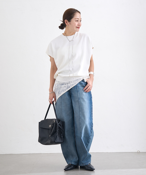 LAYAS(レイヤーズ)の「【LAYAS/レイヤーズ】BACK LACE N/S P/O(Tシャツ/カットソー・レディース・ホワイト/ブラック・FREE)」の15枚目の写真