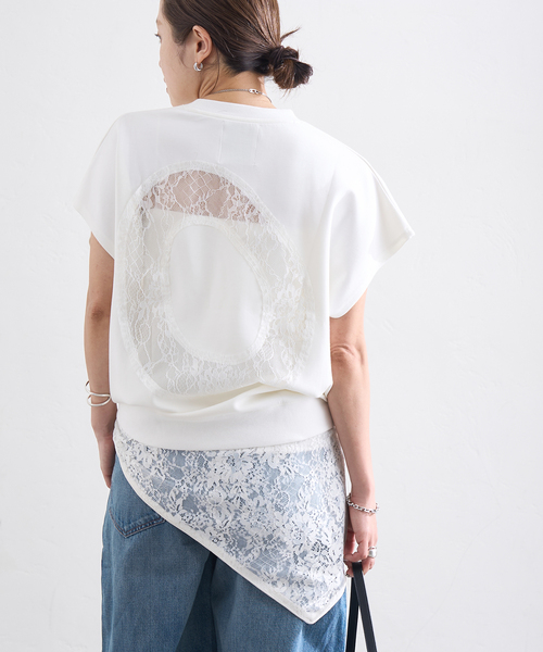 LAYAS(レイヤーズ)の「【LAYAS/レイヤーズ】BACK LACE N/S P/O(Tシャツ/カットソー・レディース・ホワイト/ブラック・FREE)」の16枚目の写真
