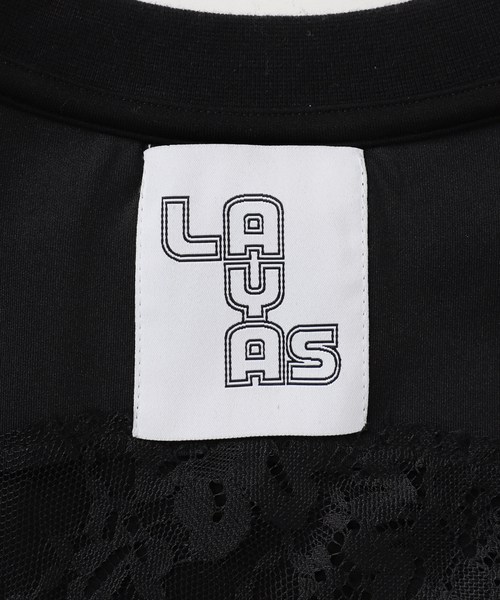 LAYAS(レイヤーズ)の「【LAYAS/レイヤーズ】BACK LACE N/S P/O(Tシャツ/カットソー・レディース・ホワイト/ブラック・FREE)」の3枚目の写真