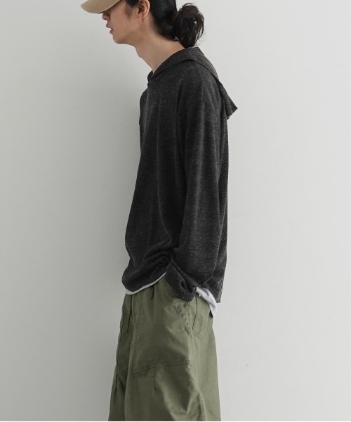 KAIKO(カイコー)の「KAIKO Rib hoodie(パーカー・レディース・オフホワイト/チャコールグレー・3/0/2/1)」の3枚目の写真