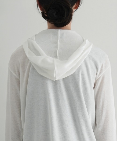 KAIKO(カイコー)の「KAIKO Rib hoodie(パーカー・レディース・オフホワイト/チャコールグレー・3/0/2/1)」の10枚目の写真