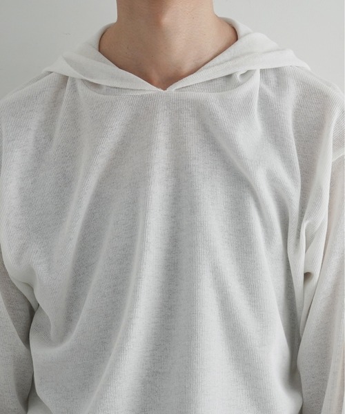 KAIKO(カイコー)の「KAIKO Rib hoodie(パーカー・レディース・オフホワイト/チャコールグレー・3/0/2/1)」の11枚目の写真