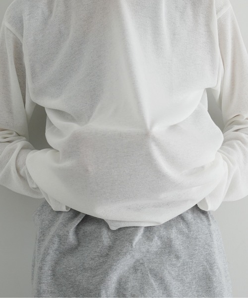 KAIKO(カイコー)の「KAIKO Rib hoodie(パーカー・レディース・オフホワイト/チャコールグレー・3/0/2/1)」の12枚目の写真