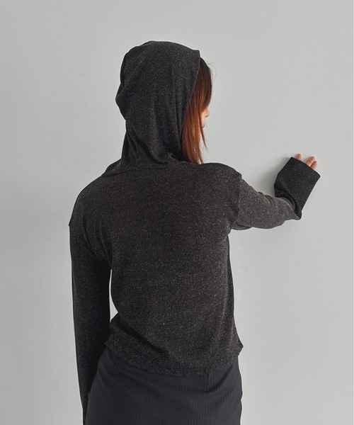 KAIKO（カイコー）の「KAIKO Rib hoodie（パーカー・レディース・オフホワイト/チャコールグレー・3/0/2/1）」の15枚目の写真
