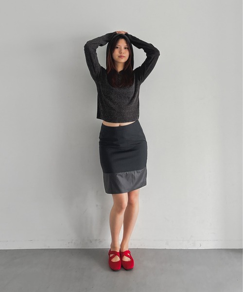 KAIKO（カイコー）の「KAIKO Rib hoodie（パーカー・レディース・オフホワイト/チャコールグレー・3/0/2/1）」の17枚目の写真