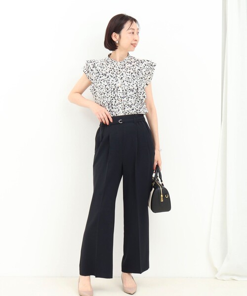 MICO COULIER（ミコクリエ）の「肩フリルブラウス（シャツ/ブラウス・レディース・ホワイト系その他/ブラック系その他・38）」の3枚目の写真