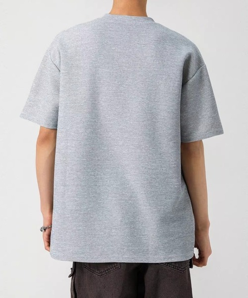 link lot(リンクロット)の「ワッフル / オーバーサイズヘンリーネックT(Tシャツ/カットソー・メンズ・グレー/ブラック・L/M)」の11枚目の写真