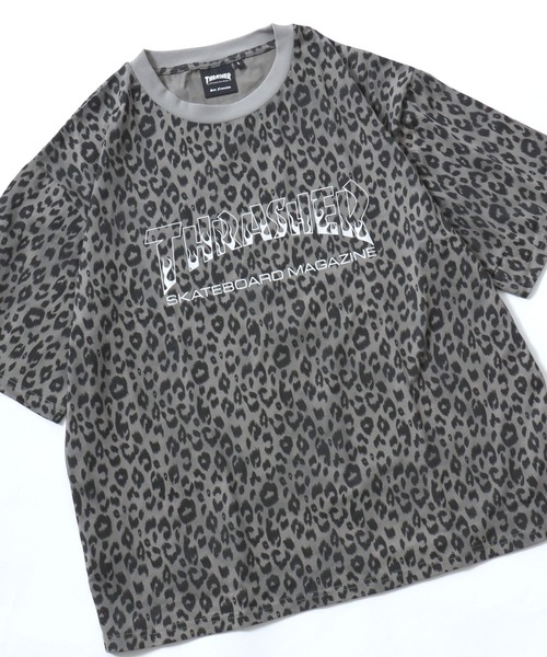 THRASHER(スラッシャー)の「THRASHER(スラッシャー)総柄Tシャツ 半袖 メンズ レディース/ボーダー ドット カモフラ レオパード ロゴ刺繍(Tシャツ/カットソー・メンズ・ブラック系その他2/グレー系その他/ブラック系その他/ベージュ系その他/グリーン系その他/グレー系その他2・L/M/FREE)」の4枚目の写真
