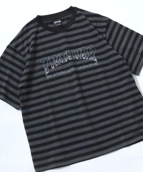 THRASHER(スラッシャー)の「THRASHER(スラッシャー)総柄Tシャツ 半袖 メンズ レディース/ボーダー ドット カモフラ レオパード ロゴ刺繍(Tシャツ/カットソー・メンズ・ブラック系その他2/グレー系その他/ブラック系その他/ベージュ系その他/グリーン系その他/グレー系その他2・L/M/FREE)」の9枚目の写真