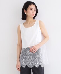 OPAQUE.CLIP | 裾レースタンクトップ【洗濯機OK】(タンクトップ)