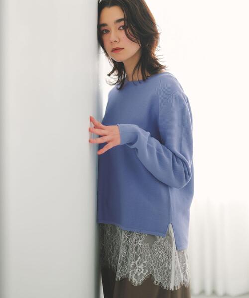 OPAQUE.CLIP（オペークドットクリップ）の「裾レースタンクトップ【洗濯機OK】（タンクトップ・レディース・ホワイト・38/40/42）」の5枚目の写真