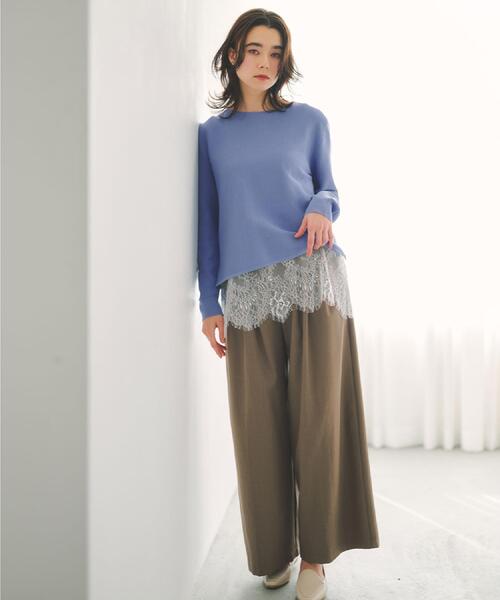 OPAQUE.CLIP（オペークドットクリップ）の「裾レースタンクトップ【洗濯機OK】（タンクトップ・レディース・ホワイト・38/40/42）」の7枚目の写真